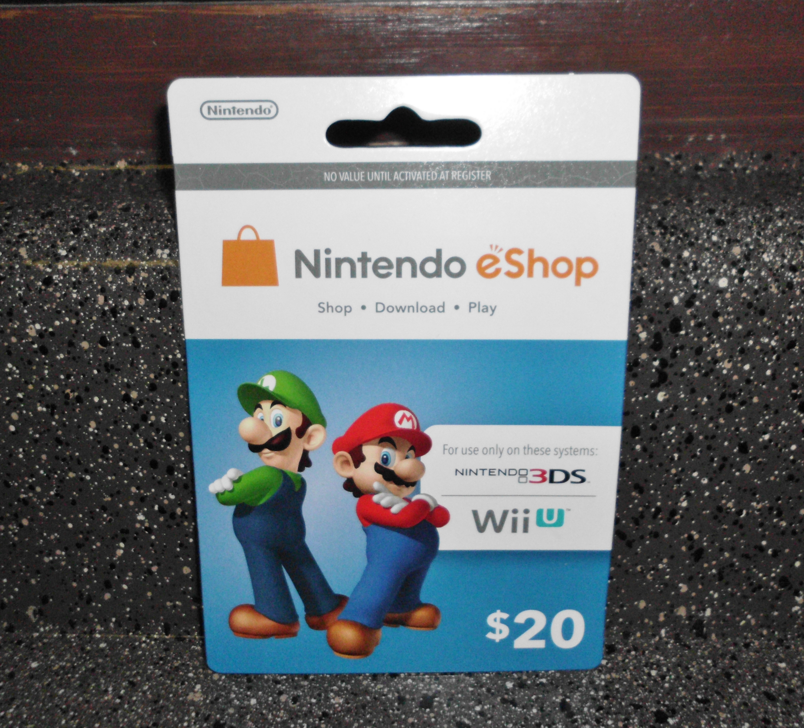  Nintendo Prepaid eShop $20 for 3DS or Wii U : Video Games