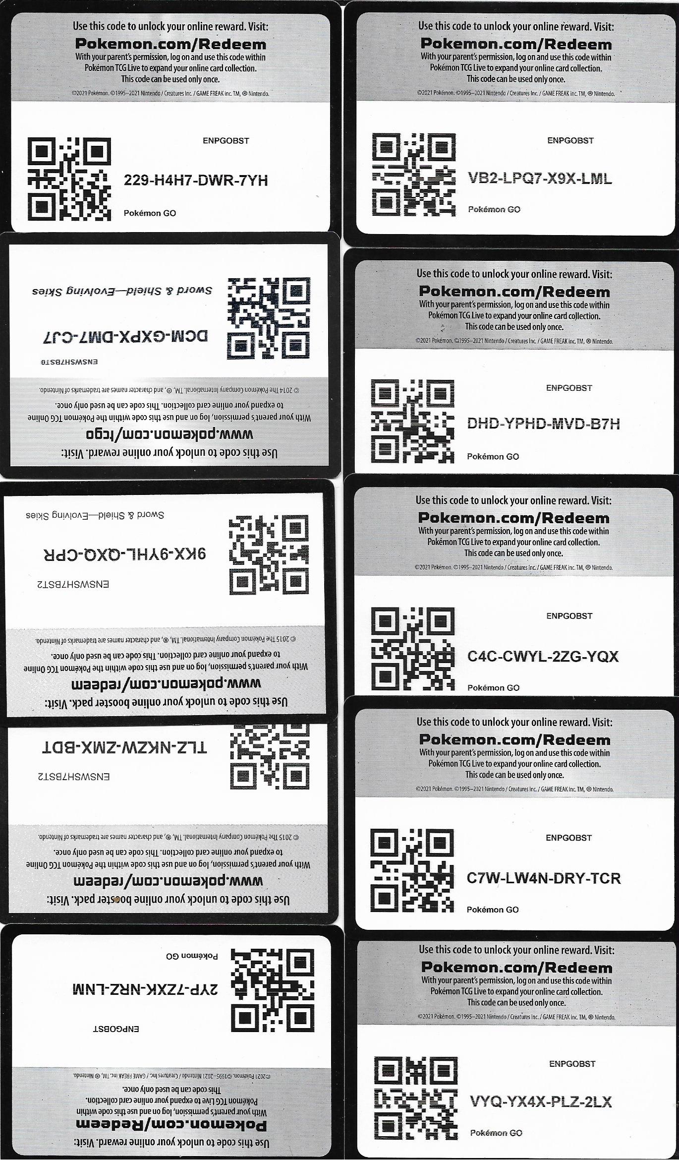 Pokemon GO - Pokemon TCG Codes