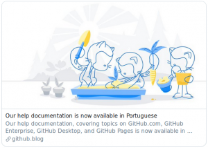 Mais informações sobre "GitHub libera documentação em Português do Brasil"